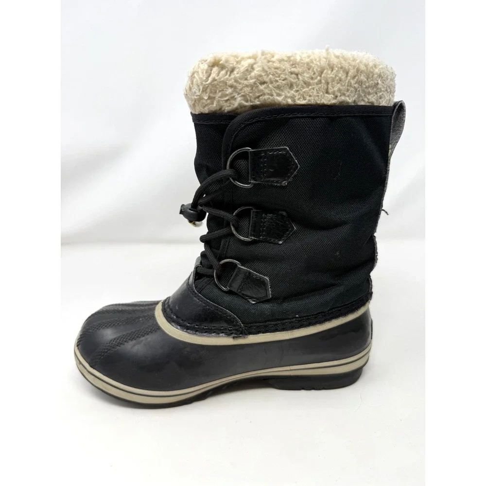 Sorel Kids Yoot Pac Nylon Waterproof Winter Boots Black Size 4 NY1962-010